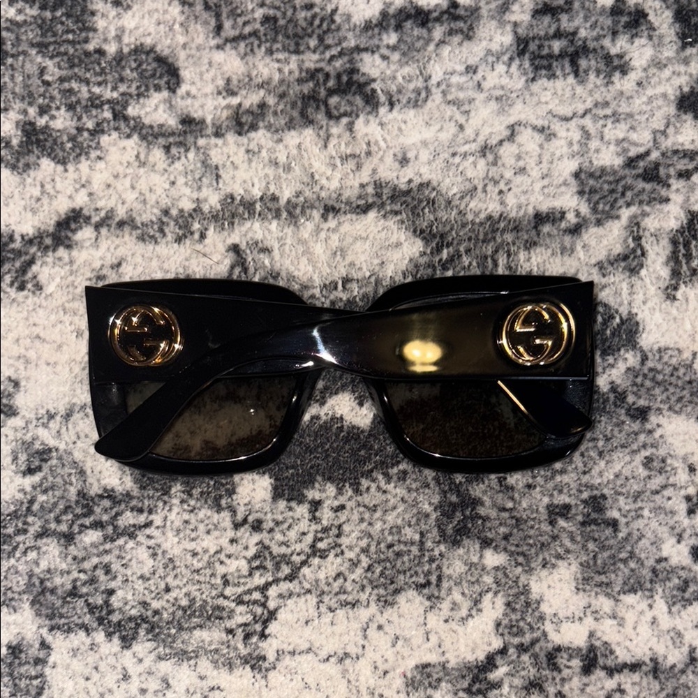 Gucci Black Sunglasses with Gold Logo